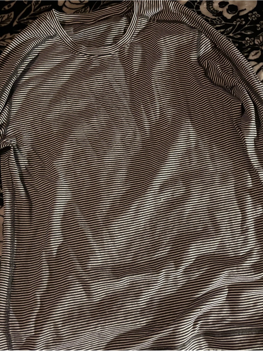 lululemon athletica Black & White Striped Long-Sleeve Tee